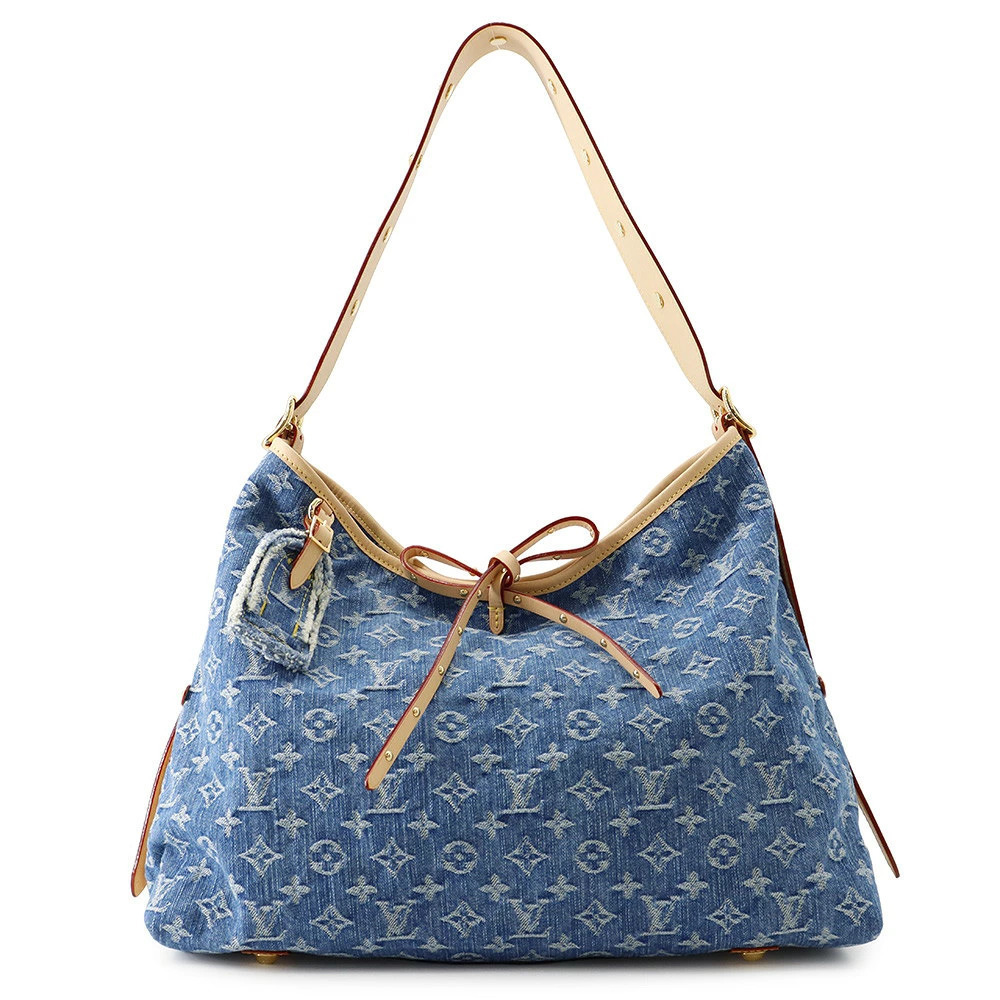 Louis Vuitton Monogram Denim Carryall Shoulder Bag NM Pouch